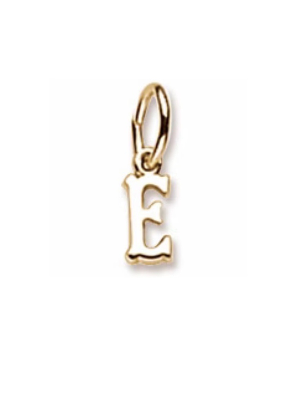 Brand new gold plated E initial charm for charm bracelet